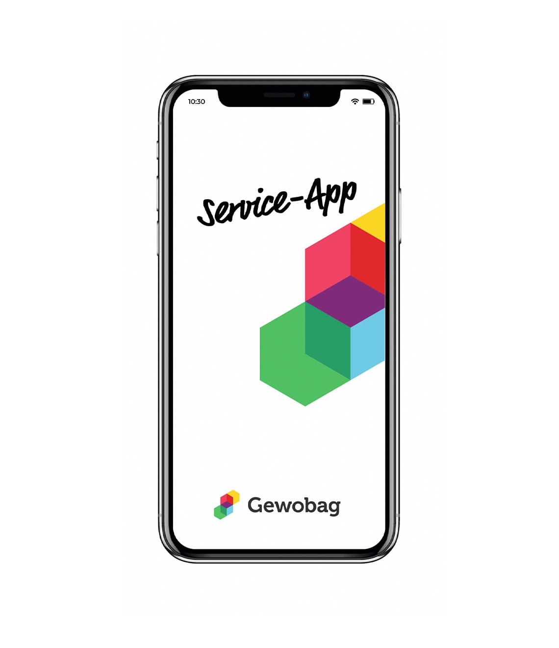 Startscreen der Service-App
