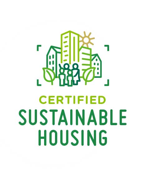 Signet des „Certified Sustainable Housing Label“