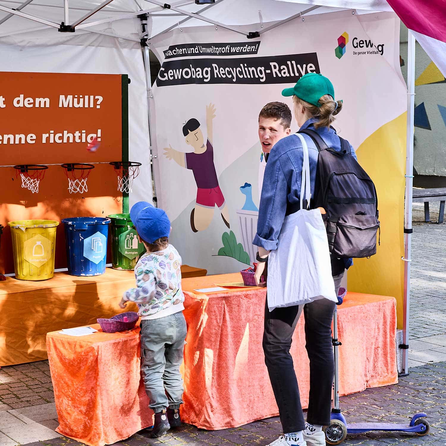 Gewobag Stand im Rahmen der Recycling-Ralley